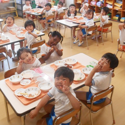 田上幼稚園 給食風景