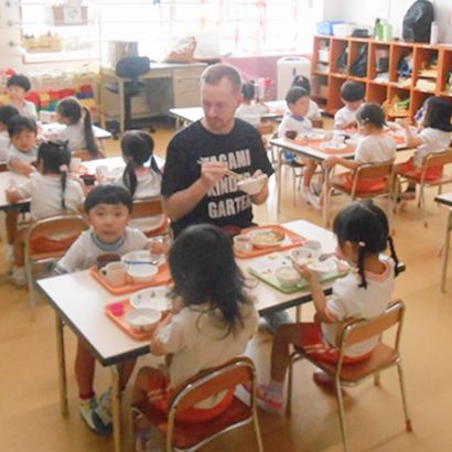 田上幼稚園 給食風景