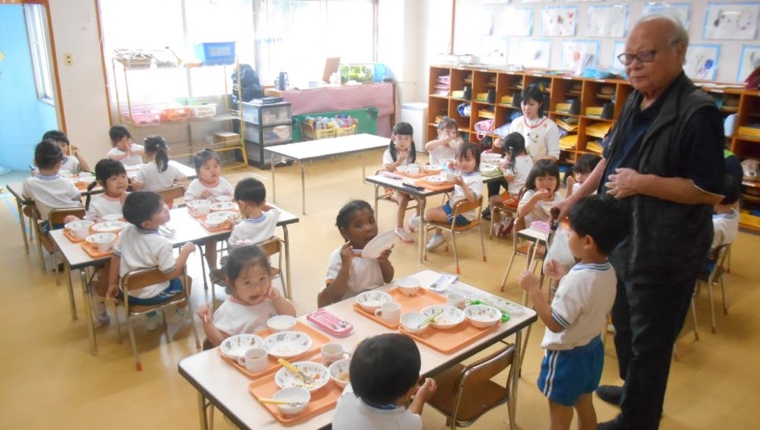田上幼稚園 給食風景